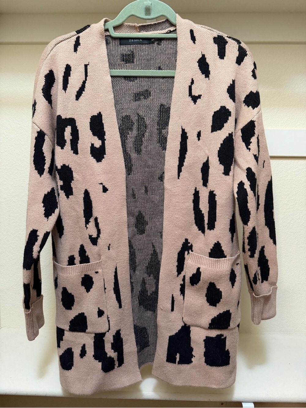 Zesica Leopard Long Cardigan Small